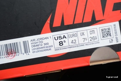 Hyperoad OG HIGH JORDAN W 1 AIR “LUCKY GREEN” 0811